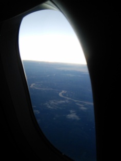 Flying over a river, which one? I don't know.